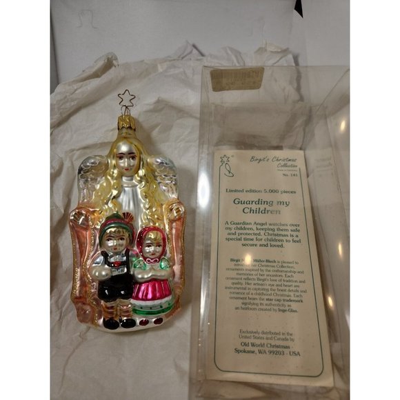Inge-Glas Angel "Guarding My Children" No. 141  Limited Ed. 2248/5000 Germany - Picture 2 of 6